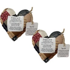 2PCS Mini Prayer Quilt with Cross Inside 4x4 inches Sympathy Christian Gift, 2PCS Mini Prayer Quilt with Cr