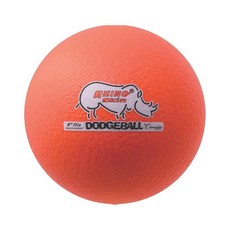 ChampiON 온 SPORTS 스포츠 Rhino Skin 닷지볼 (싱글 네온 레드 15.2cm(6인치)) 147308, 네온 오렌지