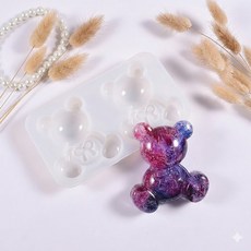 [리리아트] 레진아트 반입체 곰돌이 테디베어 몰드, 1개, 단일