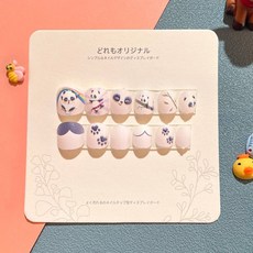 兒童立體浮雕美甲《甲片買五送一》安全無毒 不傷指甲 指甲貼片 指甲貼紙 美甲貼片 甲片合集 CN, 1個, 3D浮雕RCN-010(幼兒款)12片裝