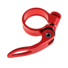 트라이원더 자전거 시트 포스트 클램프 31.8mm 34.9mm 알루미늄 합금 튜브 클립 퀵 릴리스, 03 Red
