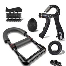 강도조절 악력기 전완근운동기구 손완력기 압력기 약력기, 1개, 블랙 7개 세트