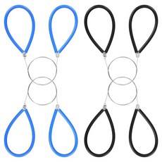 클레이 커터 4개 스틸 와이어 클레이 커터 도자기 클레이 커팅 도구 진흙 도자기 컷 오프 도구 손잡이 포함 도자기 클레이 아티스트 조각 치즈 반죽, 클레이 커터 4개, 스틸 와이어 클레이 커터, 도자기