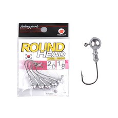 캣츠크로우 라운드 지그헤드 우럭 배스 훅, 1개