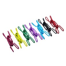 컬러 스틸 문구 집게 10개입 코팅 집게세트