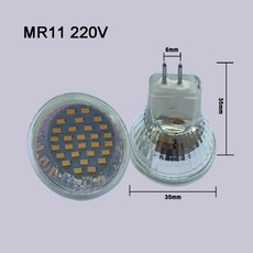 LED 전구 램프 컵 라이트 MR11 MR16 GU5 3 GU10 AC 220V AC/DC 12V 고휘도 스포트라이트, [01] MR11 AC 220V, [04] 5W White, 1개