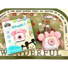 米奇泡泡相機 卡通泡泡相機 兒童玩具 相機造型 趣味泡泡 戶外玩具, 1個, 隨機