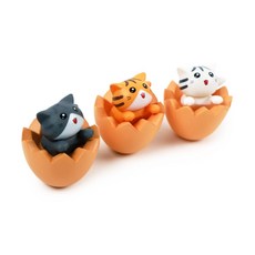 ALOHA-STORE 황금알 고양이 피규어 귀여운책상소품, 화이트캣