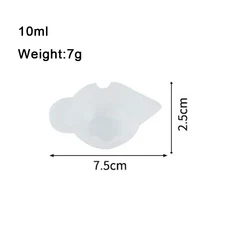명확한 규모를 가진 실리콘 측정 컵 식품 학년 내구성 비 스틱 DIY 케이크 에폭시 수지 쥬얼리 주방 베이킹, 03 10ml