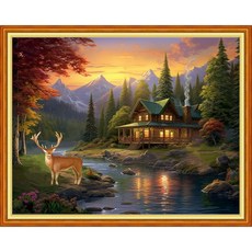 초보자를 위한 레드싱 스탬핑 크로스 키트 자수 다양한 패턴 스타터 DIY 프린트 바늘 포인트 11CT - 피콕 플라워 16x20 인치, Arts patterns31, 1개