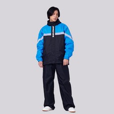 SNOWSTORMI Explorer EX-1 二件式機能防水雨衣, 天空藍,3XL(適合身高180以上), 1個