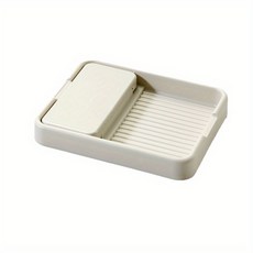 鍋蓋架 台面勺子置物架 廚房收納鍋鏟放置架 托放器, 1pc,米白色