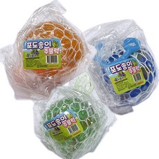 포도송이 주물럭 3개 색상랜덤 개구리알 주물럭 말랑이 스트레스볼, 단일, 50g, 1개