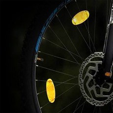 야간 라이딩 자전거 바퀴 반사판 안전 휠 반사판 바퀴반사경 사고예방, 오렌지, 1개, 오렌지(b)