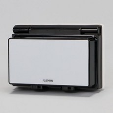 국산 일신 데코시리즈 매입콘센트 방우형 가로 2구 zin+288Iv, 화이트, 본상품선택