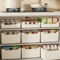 밀당공간 슬라이딩 주방 수납 철제 선반, 1개, 화이트