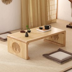 우드 찻상 전통 다과상 소반 반상기 심플 개다리 미니 원목 티테이블 상차림, 1개, 70x45x30 내추럴 우드