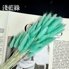 花藝夢*進口兔尾草 原裝販售 乾燥花 永生花 不凋花 乾燥花材 配花 台灣現貨 高CP值 迷你小花 配花 花束配花 必備, 深藍綠