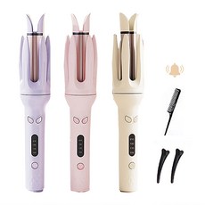 YIBEI 自動捲髮棒 28mm 四段溫控, 米黃色, 負離子護髮