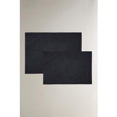 ZARA 코튼 욕실 발매트 - 블랙, 50 x 70 cm