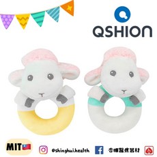 QSHION QQ羊手搖鈴 台灣製造 安撫玩偶, 黃色 1入, 1個