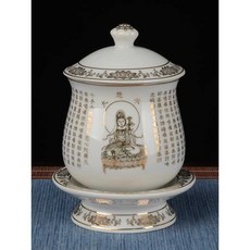 불교 공양잔 연꽂 물컵 부처님 불교용품 A.화이트 3종 세트 1개, AE × 1개