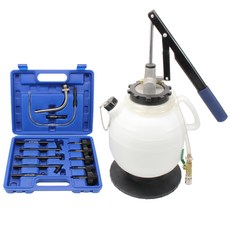 자동차 오일 교환기 차량용 주입기 공구 미션 엔진오일 윤활유, 수동 7.5L 기름병13개 주입 노즐, 1개