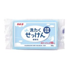 日本 KANEYO 衣物去污皂 洗衣皂 衣領袖口清潔皂 家事皂 190g 植物性去汙皂, 植物性除臭洗衣皂190g, 1個