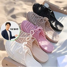 지금 필요한 샌들 3컬러 여성 젤리 젤리슈즈 슈즈 디자인 라탄 K31872EA