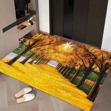 반려동물 미끄럼방지매트 초흡수성 건조 급식 고양이, 1개, 황금 가득, 60x90.2cm