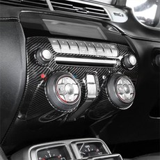 Chevrolet Camaro 2010-2015 인테리어 액세서리 용 실제 탄소 섬유 자동차 센터 제어판 장식 커버 트림
