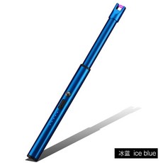 가스점화기 점화스틱 인센스 양초 향초 점화스틱 충전식 전기 가정용 라이터, 표준 23cm 아이스 블루라이트 없음