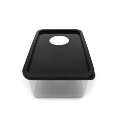 JIF 지곤 습식은신처 대 크레스티드게코 도마뱀 파충류 알통 산란통, 2개, 뚜껑블랙