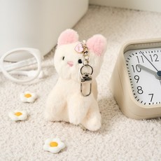 _ 포근냥이 미니키링 화이트_PY0825017
