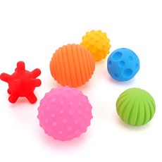 한살 돌아기 소근육발달 말랑한 촉감공6종 장난감공 촉각볼 영유아기 15개월, 1개
