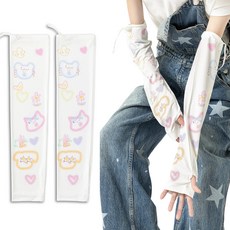 스위트나나 여성 여름 자외선차단 헐렁한 귀여운 팔토시 쿨토시 냉감 루즈핏