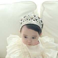 오드리 크라운 왕관 베이비밴드 100일 돌 유아