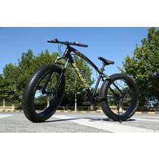 광폭타이어 팻자전거 바퀴큰 경량 타이어 펫자전거, 24inch, 7단, 코스믹블랙 26인치