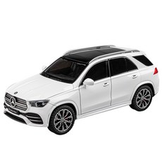 다이캐스트 금속 1:24 벤츠 GLE 350 모델 SUV 자동차 모형 장난감 피규어 전시 인테리어, 1개, 색상_화이트