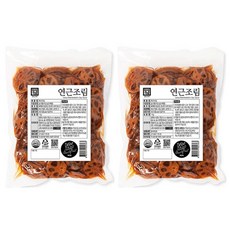 [다만세푸드] 한성 연근조림 1kg x 2개 / 반찬 장아찌, 2kg, 1개