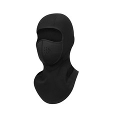 全罩式運動保暖面罩 防風透氣戶外運動面罩, 黑色, 1個