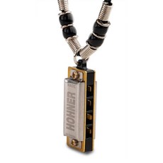 호너 HOHNER Mini Harmonica Necklace 검정 122235 8478859239, 블랙 (블랙 19-3911tcx)