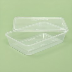 塑膠PP方形餐盒 B500, 1組, 50套