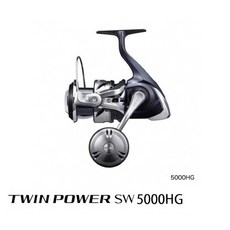 SHIMANO 21 TWIN POWER SW 紡車捲線器 - 百有釣具 船釣/岸拋/鐵板/海釣場適用, 5000HG
