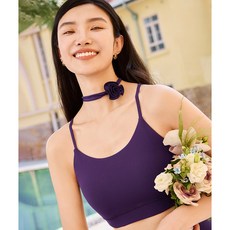 QUEEN YOGA裸塑系列玫瑰女神一體杯運動瑜伽Bra（固定一體杯）