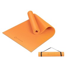 Primasole 요가 필라테스 피트니스 및 바닥 운동을 위한 휴대용 스트랩이 있는 요가 매트 가정 및 체육관에서 0.6cm(1/4인치) 두께(장고 그린 색상) PSS91NH, 코랄 레드 오렌지, 1개