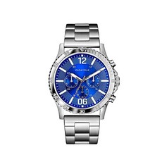 Caravelle by Bulova 남성용 스포츠 크로노그래프 쿼츠 실버 톤 스테인리스 스틸 시계 블루 다이얼 스타일: 43A145 실버 모던.
