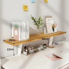 책상위책꽂이 선반 책장 정리함 2단 원목 수납 3단, 2단 80cm-나무색