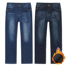 디바옴므 겨울 기모안감 강력스판 워싱 청바지