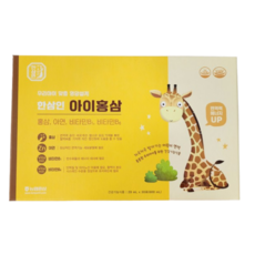 한삼인 아이홍삼6년근 키즈홍삼20mlx60포 어린이건강 진세노사이드 고함량 면연력 개선 피로개선 기억력 개선 홍삼세트 쇼핑백 포함 1세트2개입, 60회분, 1세트